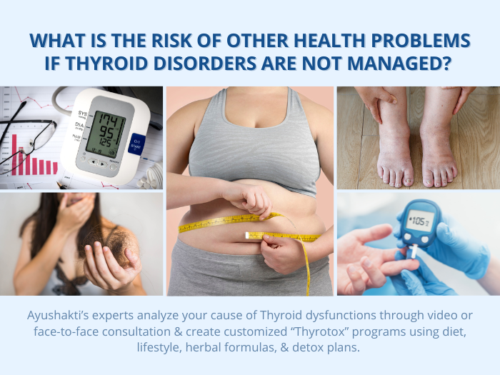 What is the risk of other health problems if Thyroid disorders are not managed